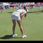 女子ゴルファーのあぶないポーズ動画！